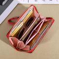 Cow Print Long Wallet, Women's Cute Versatile Faux Leather Zipper Wallet. 