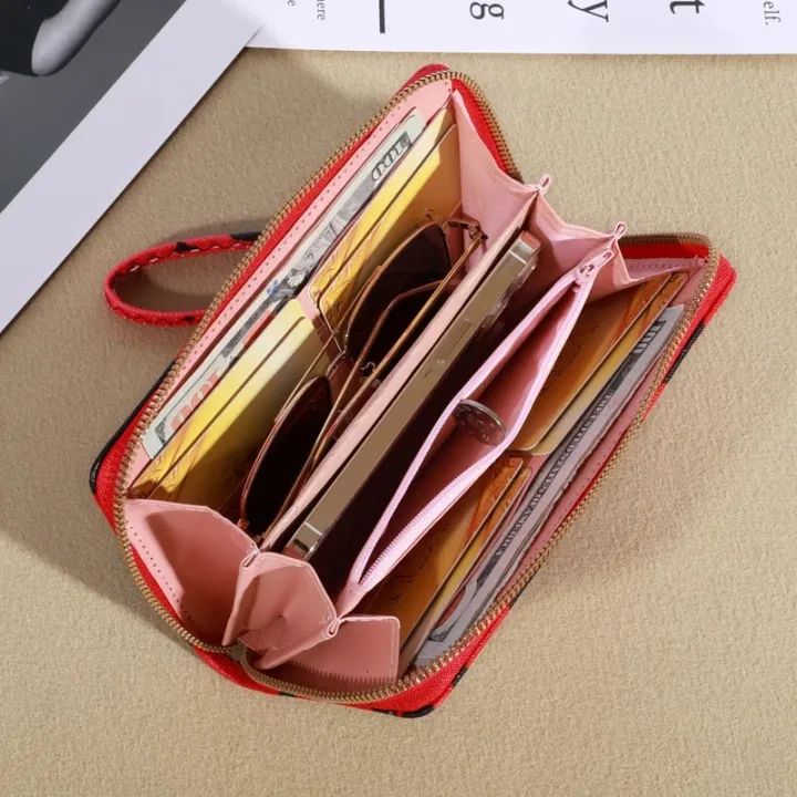 Cow%20Print%20Long%20Wallet,%20Women's%20Cute%20Versatile%20Faux%20Leather%20Zipper%20Wallet%20-%20Image%202