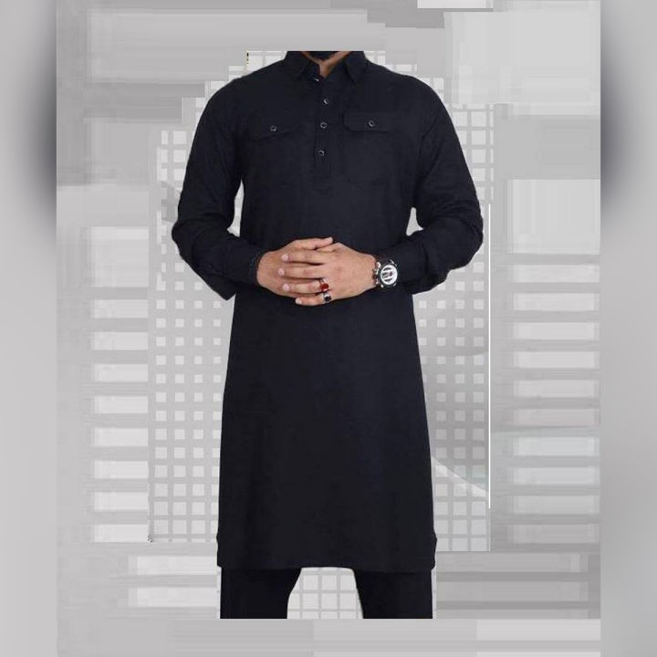 Special Men'S Black  Color Kabli Panjabi By  ( Kabli Set) - কাপল ড্রেস শাড়ি