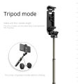 100cm Tripod Stand + Selfie Stick Foldable Mini Tripod with Fill Light Bluetooth Remote Shutter Retractable Rod for Phone Q07. 