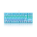 HXSJ 87-key Mechanical Keyboard Wired Keyboard RGB Backlit Keyboard Blue Switch/ 26-key Rollover/ Multimedia Combination Keys White. 