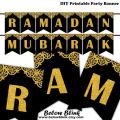 Ramadan Mubarak & Eid Mubarak Card Banner For Ramadan & Eid Decoration and Celebration.