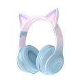 New Bluetooth Headset ST89M Gradient Color LED Luminous Cat Ear Wireless Bluetooth Earphone Headset. 