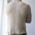Mens Long Sleeve Hollow Out Knit Shirts See Through Muscle Clubwear Blouse Tops Casual Shirt Knitted Slim Top Clothes.