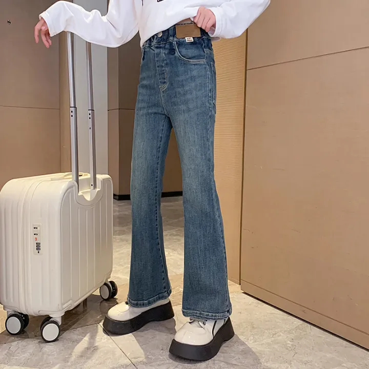 Girls%20flared%20jeans%20spring%20and%20autumn%202023%20new%20foreign%20style%20girls%20big%20boys%20autumn%20fashion%20children's%20slim%20pants%20tide%20-%20Image%202