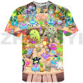 Hot Video Game My Singing Monsters Oversized T Shirt Fashion Casual Harajuku Vintage T Shirt 3D Kawaii Cartoon Tees.