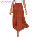 Amamia A-Line Skirt Pleated Design Women Summer Casual Beach Skirt. 