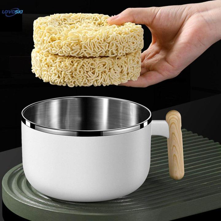 Stainless Steel Ramen Bowl Speedy Ramen Cooker, Soup Bowl Noodles Bowl for Hiking Travel Picnic Home Instant Cooking