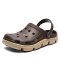 Spring And Summer Soft Bottom Men Beach Shoes Hollow Breathable Travel Sandals Slippers.