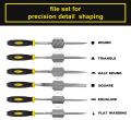 6 Piece Needle File Set High Carbon Steel Precision Hand Metal File Kit DIY Tools. 
