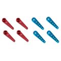 8PCS 37mm 25T Metal Extension Steering Servo Arm Horn for RC Car Crawler Parts,Red & Blue , Servo Arm Horn.