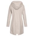 Fashion Hooded Rain Coat Casual Ladies Waterproof Windproof Long Jacket Buttons Coat Female Winter Long Sleeve Womens Outerwear. 