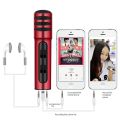 BGN-C7 Condenser Microphone Dual Phone Karaoke Live Singing Microphone Built-in Sound Card. 