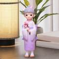 Japanese Kimono Geisha Doll Resin Statue Birthday Desk Asian Kabuki Figurine. 