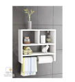 Furnisha Towel Rack and Bathroom shelf | Multipurpose Wall Mounted Shelves Storage Organizer. 