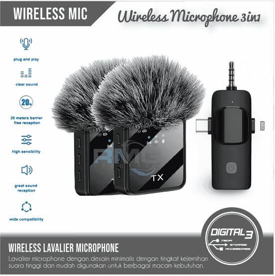 F11-2%20(3%20in%201)%20Collar%20Wireless%20Dual%20Microphone%20pro%20Professional%20Lapel%20Lavalier%20microphone%20iPhone/Android%20&%20Type-C%20Supported%20100&%20Noise%20Cancellation%20-%20Image%205