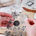 RHS Online Clear Silicone Stamp Butterfly Flower Letters Style Transparent Stamps for DIY Scrapbooking Photo Album Cards Handmade Paper Craft Decoration. 