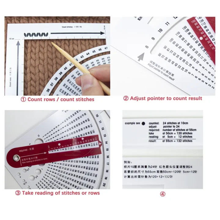 Knitting%20Gauge%20Converter%20Calculate%20Number%20of%20Stitches%20Rows%20Knitting%20Stable%20Plastic%20Calculator%20DIY%20Apparel%20Sewing%20Easy%20Install%20Easy%20to%20Use%20-%20Image%204