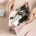 EH 1PC Women PU Leather Cosmetic Bag Large-Capacity Travel Toiletry Waterproof Storage Case Portable Girls Make Up Organizer. 