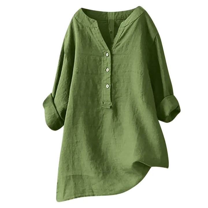 Ladies%20%20clothing%20shirt%20cotton%20and%20linen%20top%20pocket%20-%20Image%206