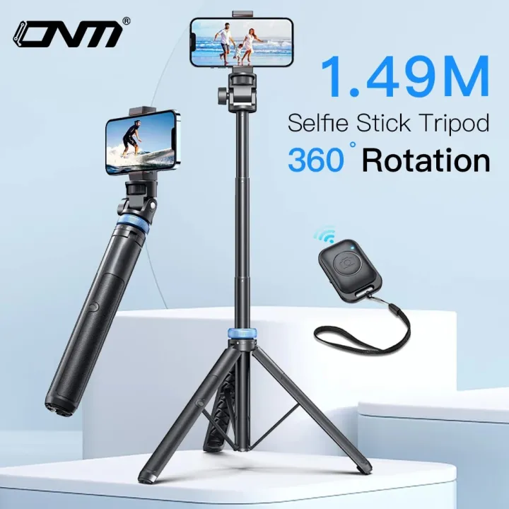 Selfie Stick Tripod for iPhone 15 14 13 12 Pro Max Plus Samsung GoPro Lightweight With Wireless Bluetooth Remote Tripod Stand