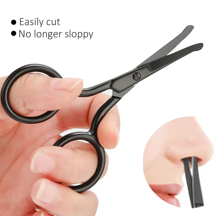 Nose%20Hair%20Scissors%20Rounded%20Tip%20Moustache%20Beard%20Facial%20Eyebrow%20Scissor%20Trimmer%20-%20Image%204