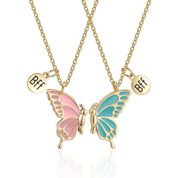 2PCS%20Best%20Friend%20Butterfly%20Necklaces%20BFF%20Friendship%20Necklace%20for%202%20Girls%20Lover%20Couple%20Necklace%20Long%20Distance%20Birthday%20Gifts%20-%20Image%203