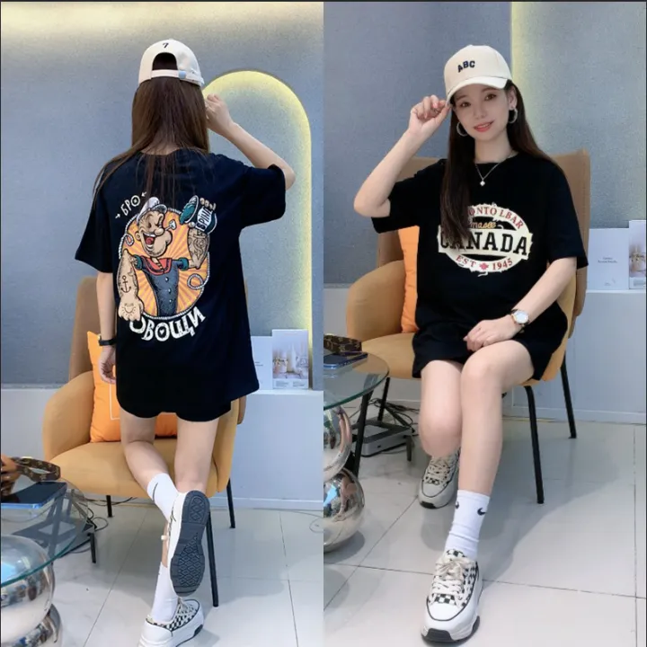 Exclusive%20for%20Fans%20Summer%20New%20Popeye%20PrintTT-shirt%20Internet%20Hot%20Trendy%20Fashion%20Loose%20Western%20Style%20Letters%20-%20Image%204