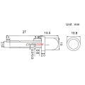 【YIYANGMAOYI111】50pcs 10mm Red Water Clear 20mA 2V 620-625nm Round Ultra Bright Through Hole 10 mm Light Emitting Diode LED Lamp. 