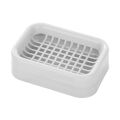 Plastic Double Layer Soap Box with Draining Mesh Grids Soaps Storage Holder for Home Bathroom Counter Sponge Drain. 