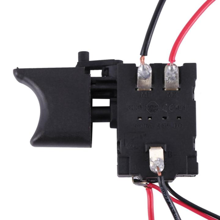 2X DC 7.2 V - 24 V 16A Electric Drill Control Switch Trigger Switch with Small Light for Power Tool