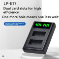 LCD Dual Battery Charger for 250D 200D M3 M6 750D 760D T6i T6s 800D 8000D Kiss X8i Cameras-LP-E17 LP-E17. 
