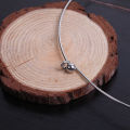 1PC 304 Stainless Steel Collar Choker Necklace Gold/Silver Color Round With Removable Ball End Cap Handmade DIY Jewelry. 