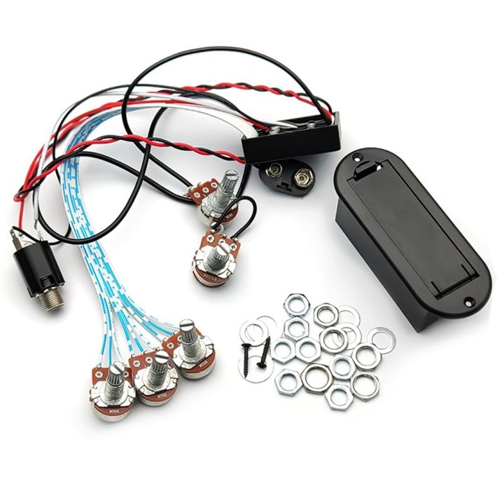 3 Band EQ Preamp Circuit Guitar Dual for Active Bass Guitar Pickup