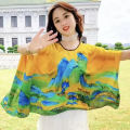 Douyin Kuaishou has the same thin pullover shawl for women in summer with skirts, and versatile cape pullovers can be distributed by women. 