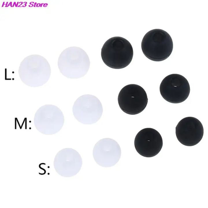 6 Pairs 2*(S/M/L) White/black Soft Clear Silicone Replacement Eartips Earbuds Cushions Ear Pads Covers For Earphone Headphone