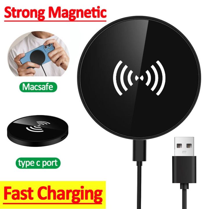 20W Magnetic Wireless Charger Pad Stand for iPhone 14 13 12 Pro Max 11 Airpods Macsafe Phone Chargers Fast Charging Dock Station