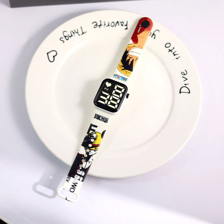 One Piece White - Children's Classic Digital Square Watch