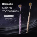 Three-Sided Ultra Soft Charcoal Bamboo Toothbrush – Nano Bristle Manual 3 Side Toothbrush.