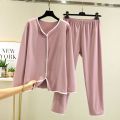 New Double-Sided Dralon Fleece-Lined Loungewear Pullover Thin Velvet Pajamas Suit Women's Winter Large Size Long Sleeve T Shirt Pajama Pants.