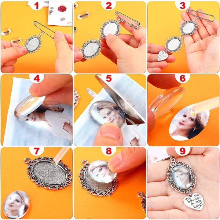 Wedding%20Boutonniere%20Bouquet%20Photo%20Memorial%20Charm%20Pin%20Round%20Mother%20of%20The%20Bride%20Gift%20for%20Groom%20Bride%20with%20Heart%20Pendant%20-%20Image%206