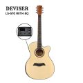 Deviser LS-570 EQ Acoustic-Electric Guitar w/ Beveled Armrest (Spruce/Walnut). 