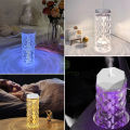 MAYTTO Air Humidifier Rose Crystal Seven Color Lamp Mini Night Light Portable Mist Sprayer USB Electric Air Humidifier 500ML Cool Water Mist Maker with Colorful Light With 2 Spraying Modes for Home Office Car.