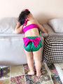 2Pcs Baby Girl's Mermaid Swimming Costume Swimwear, Sleeveless Bowknot Bikini Top, Triangle Crotch Short with Bow for Beach.