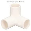 PVC Corner Connector, 3 Way Pipe Fittings High Gloss Finish 10PCS 25mmInnerDiameter for Indoor and Outdoor Use. 