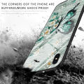 TA for OPPO A15 A15S A35 Back Cover Luxury Oil Painting Butterfly Tempered Glass Phone Case for Gril. 