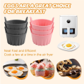 6 PCS Silicone Air Fryer Egg Mold Silicone Egg Bite Mold Pink & Gray Muffin Liner Poached Egg Cups for Microwave.