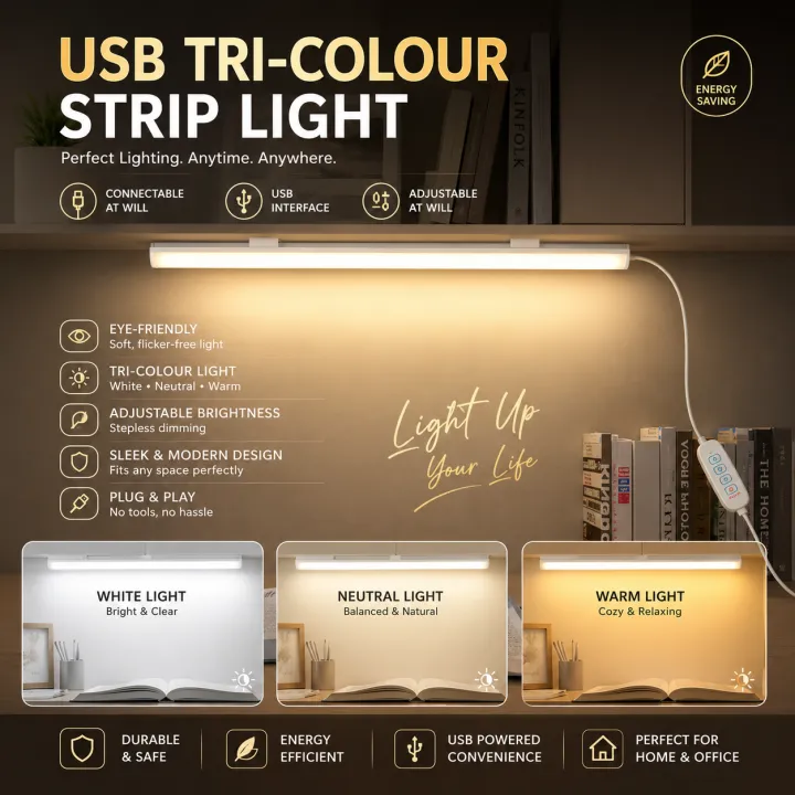 5V USB LED Desk Lamp Hand Switch Table Lamp Children Study Room LED Under Cabinet Kitchen Lights