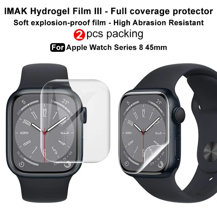 For%20Apple%20Watch%20Series%208%2045mm%202pcs%20imak%20Curved%20Full%20Screen%20Hydrogel%20Film%20Protector%20-%20Image%203