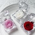 Glass dome Eternal preserved rose Long-lasting Handcrafted Luxury packaging flower Preserved Rose-shaped Valentine's Flower for Home decor Wedding decoration Gift for girlfriend/wife Suitable for any. 